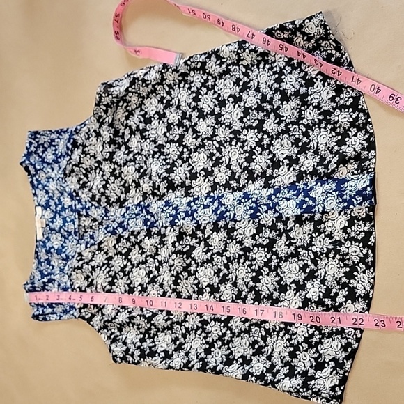 Skies are Blue Size XSP Black Blue Sleeveless Blouse, Exc. Used Condition - Picture 8 of 11